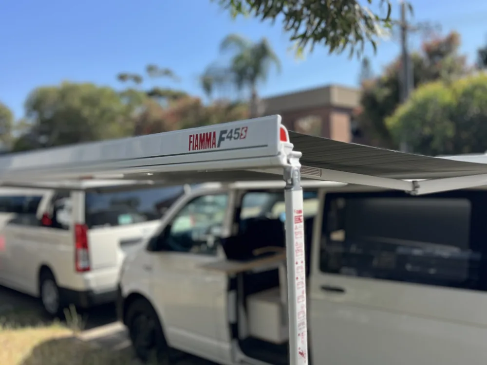 Fiamma awning extended