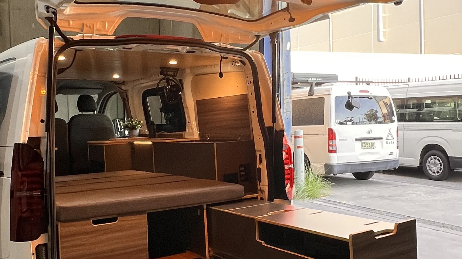 VW Transporter T7 full conversion rear interior