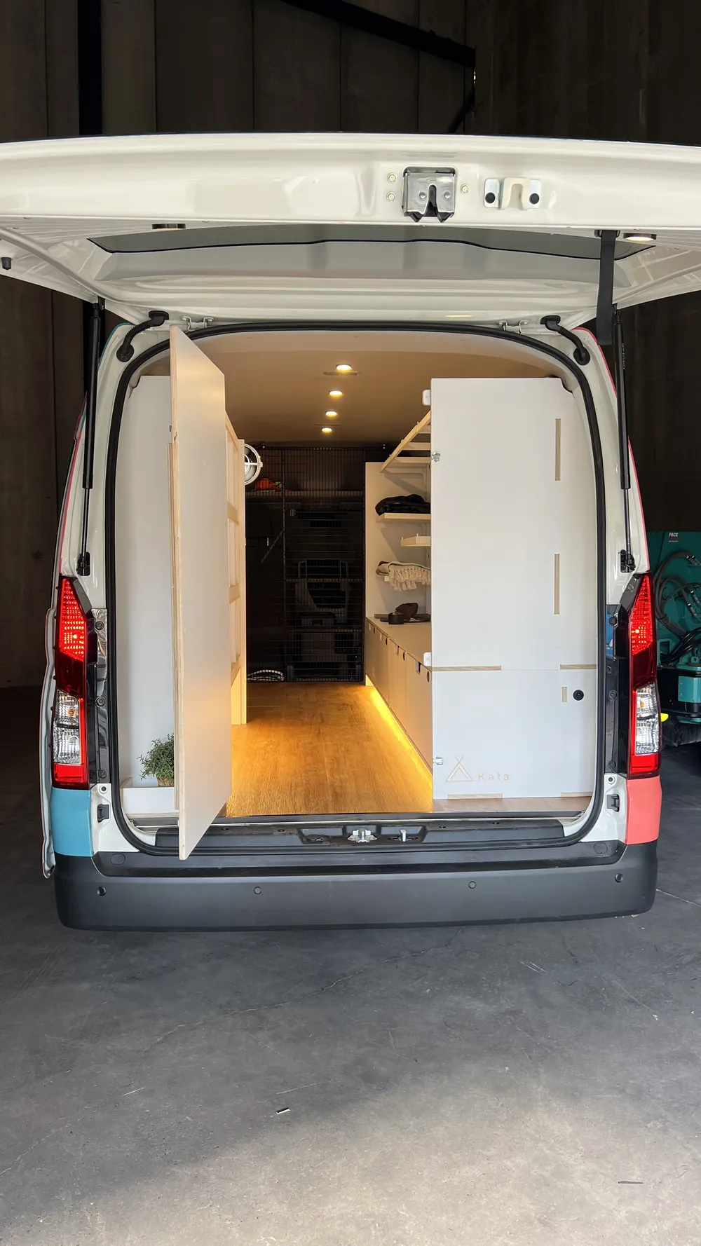 Custom Toyota Hiace camper layout